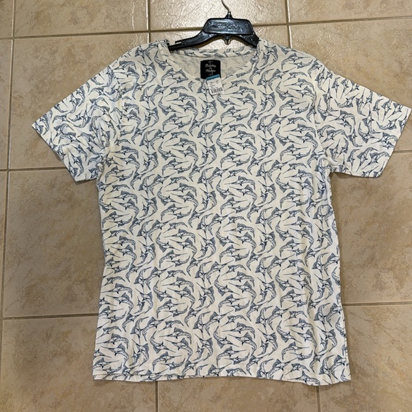 Artistry in motion. Mens size large. White with blue tuna tee. NEW WITH TAGS!!! - Picture 2 of 3